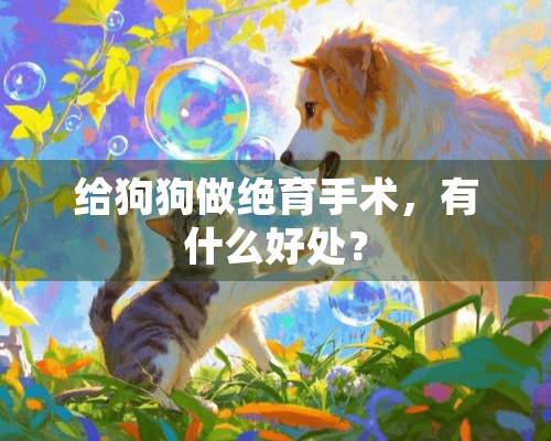 给狗狗做绝育手术，有什么好处？