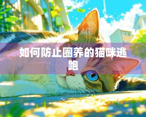 如何防止圈养的猫咪逃跑