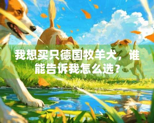 我想买只德国牧羊犬，谁能告诉我怎么选？