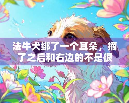 法牛犬绑了一个耳朵，摘了之后和右边的不是很对称，