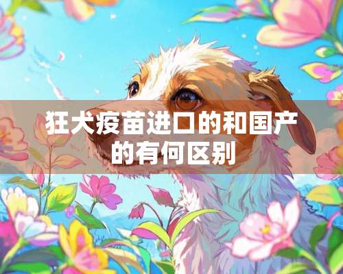 狂犬疫苗进口的和国产的有何区别