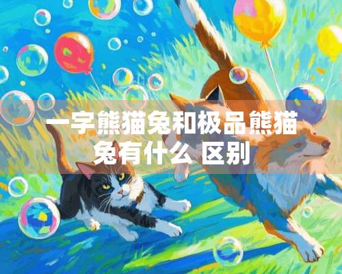 一字熊猫兔和极品熊猫兔有什么 区别