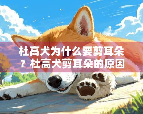 杜高犬为什么要剪耳朵？杜高犬剪耳朵的原因有哪些？