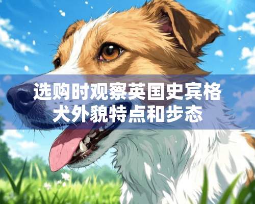 选购时观察英国史宾格犬外貌特点和步态