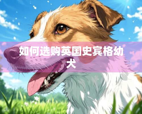 如何选购英国史宾格幼犬