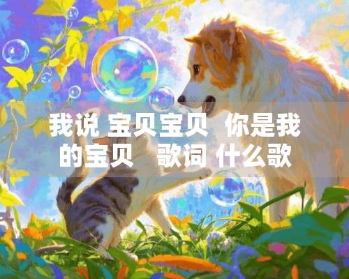 我说 宝贝宝贝  你是我的宝贝   歌词 什么歌