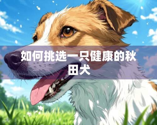 如何挑选一只健康的秋田犬