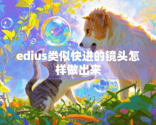 edius类似快进的镜头怎样做出来